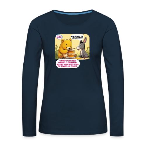 Honey Bear - Fire Tyrants - Women's Premium Slim Fit Long Sleeve T-Shirt