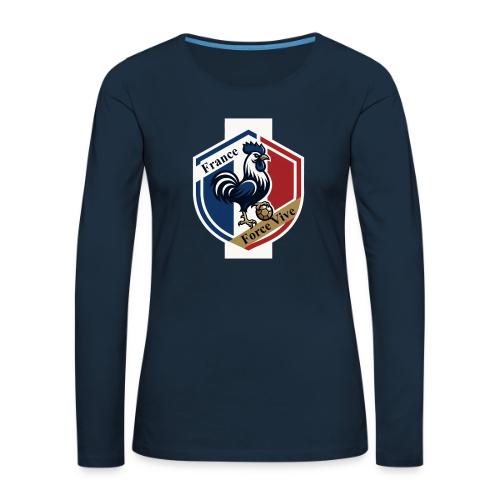 France Rooster T-Shirt, Bleu-Blanc-Rouge gift - Women's Premium Slim Fit Long Sleeve T-Shirt