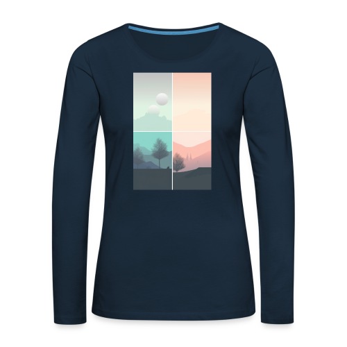 Travelling through the ages - Women's Premium Slim Fit Long Sleeve T-Shirt