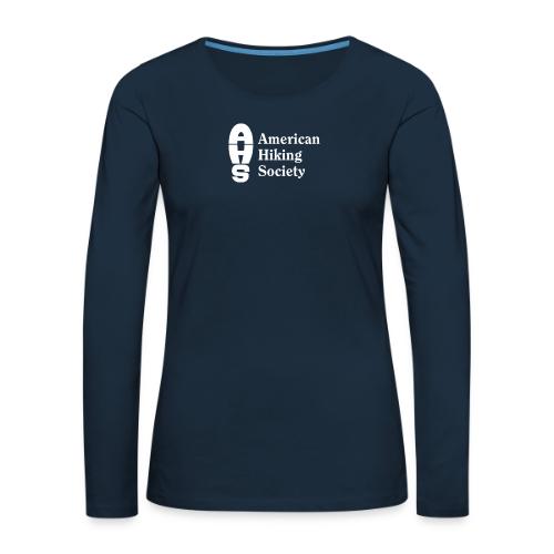 American Hiking Society Logo - Women's Premium Slim Fit Long Sleeve T-Shirt