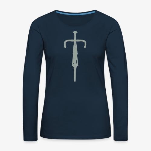 bike_front_view_small - Women's Premium Slim Fit Long Sleeve T-Shirt