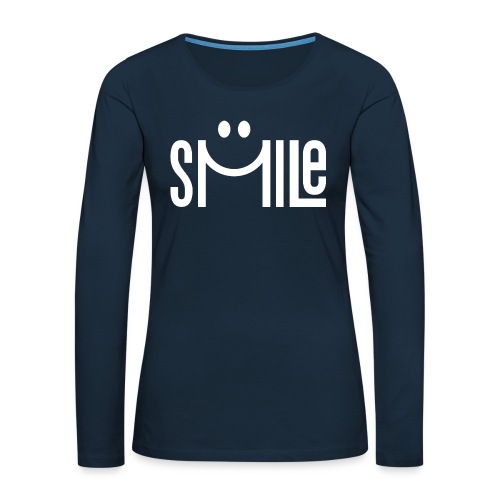 smile happy face - Women's Premium Slim Fit Long Sleeve T-Shirt