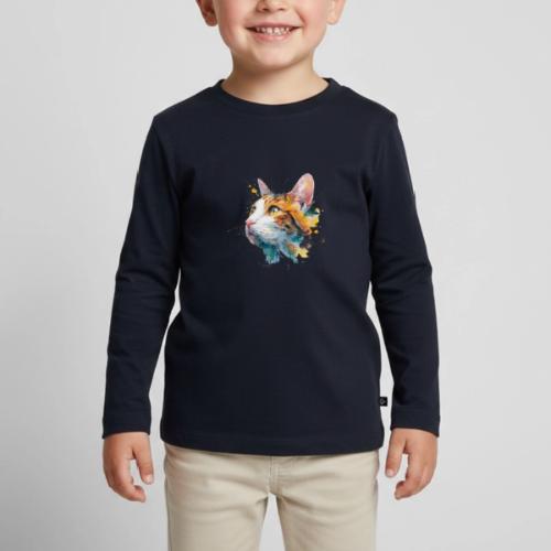 Cat: Feline Ink Burst - Toddler Premium Organic Long Sleeve Shirt