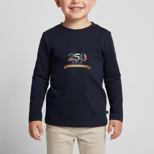 250 USA Liberty Banner - Toddler Premium Organic Long Sleeve Shirt