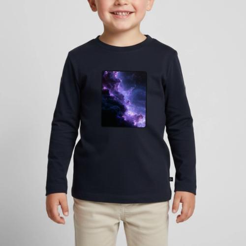 Purple Nebula Space Design - Toddler Premium Organic Long Sleeve Shirt