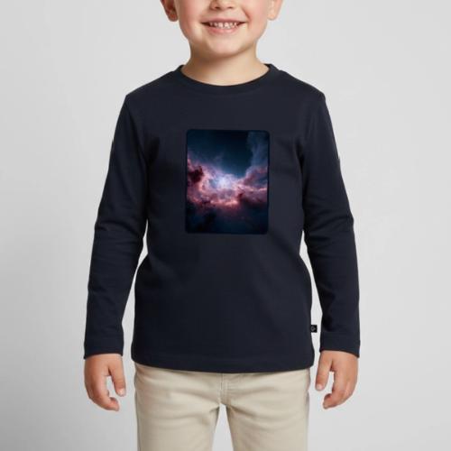 Radiant Cosmic Nebula Artwork - Toddler Premium Organic Long Sleeve Shirt