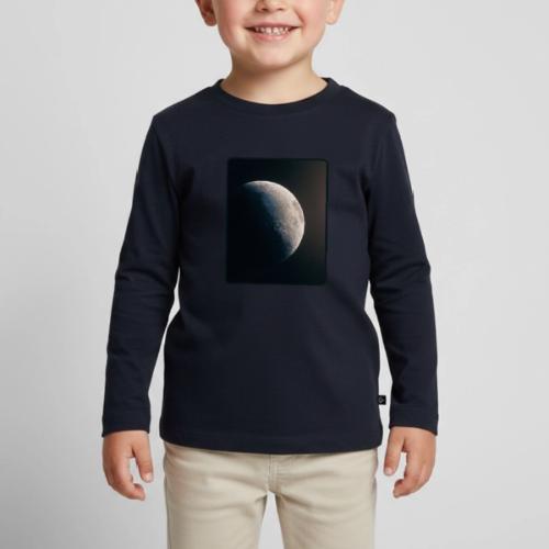 Crescent Moon Celestial Artwork - Toddler Premium Organic Long Sleeve Shirt