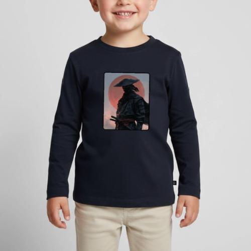 Ninja Warrior Under the Red Sun - Toddler Premium Organic Long Sleeve Shirt