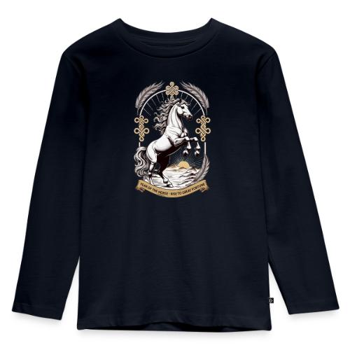 Year of the Horse Rearing T Shirt, Lunar New Year - Toddler Premium Organic Long Sleeve Shirt
