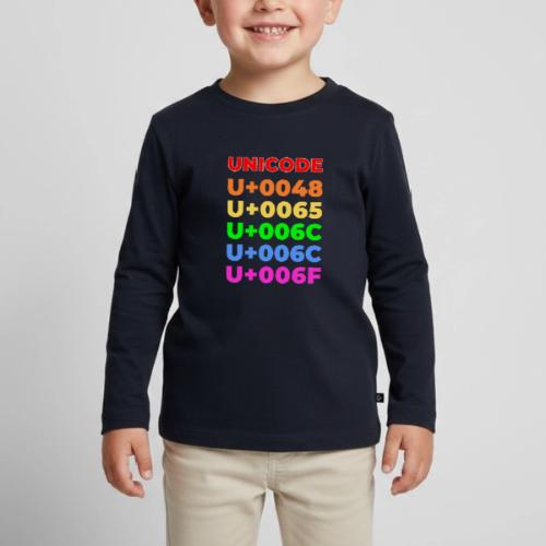 Hello, in unicode - Toddler Premium Organic Long Sleeve Shirt