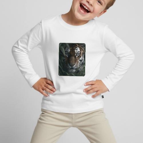 Tiger Jungle Eyes Wildlife Design - Toddler Premium Organic Long Sleeve Shirt