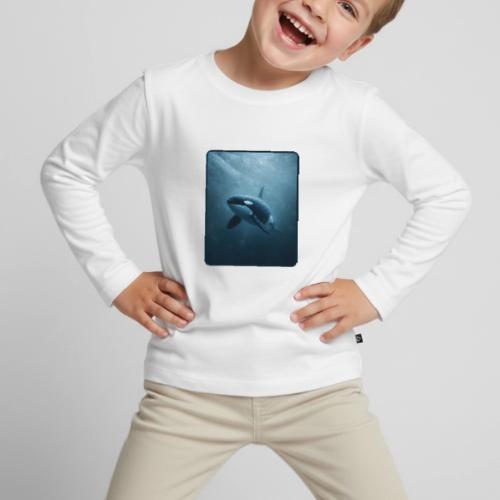 Orca Ocean Wildlife Design - Toddler Premium Organic Long Sleeve Shirt