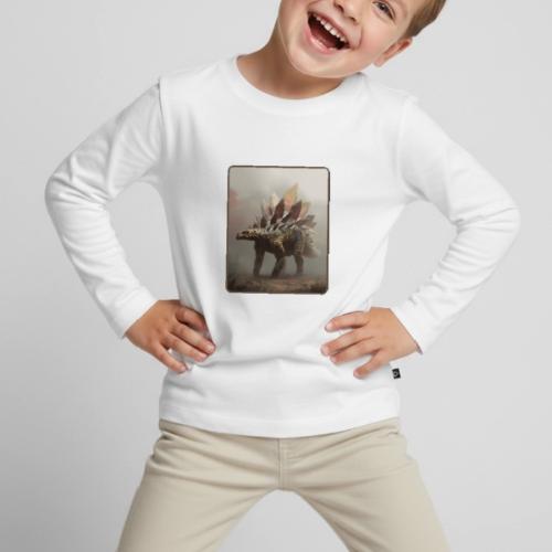Stegosaurus Misty Forest Design - Toddler Premium Organic Long Sleeve Shirt