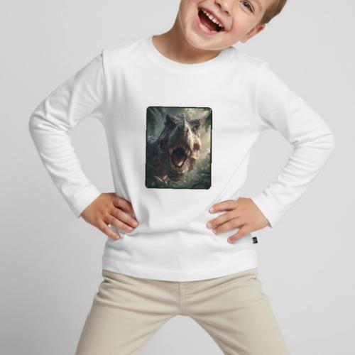 T Rex Jungle Roar Design - Toddler Premium Organic Long Sleeve Shirt