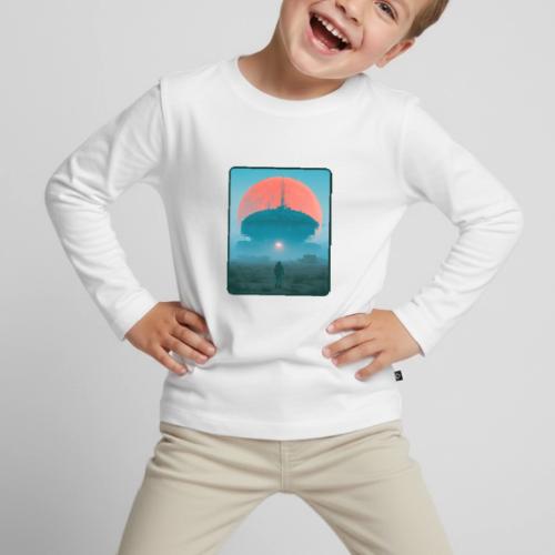 Astronaut Alien Outpost Design - Toddler Premium Organic Long Sleeve Shirt