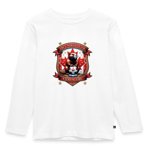 Canada Beaver Crest T-Shirt, Pride Badge Gift - Toddler Premium Organic Long Sleeve Shirt