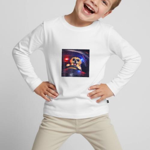 Funny Police Golden Retriever Meme Tee - Toddler Premium Organic Long Sleeve Shirt