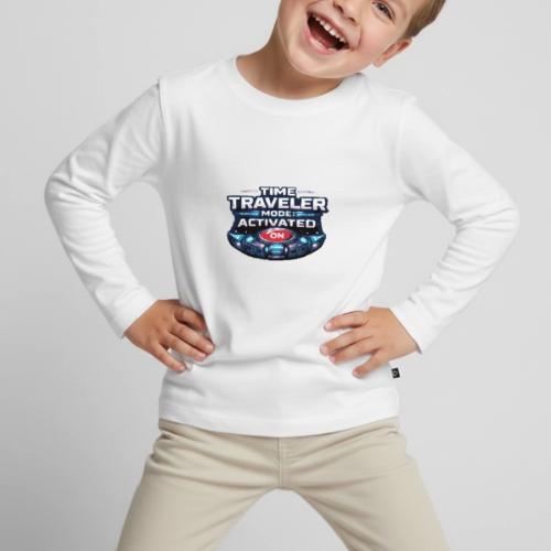 Time Traveler Mode – Futuristic Neon Sci-Fi Tee - Toddler Premium Organic Long Sleeve Shirt