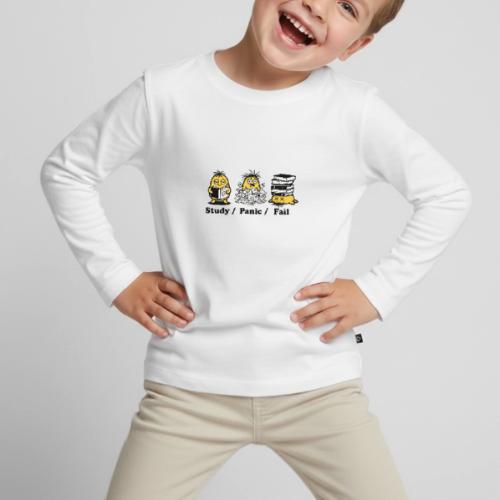 Funny Student Study Panic Fail Back To School - Toddler Premium Long Sleeve Shirt