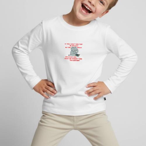 Elephant in the Room Meme - Toddler Premium Organic Long Sleeve Shirt