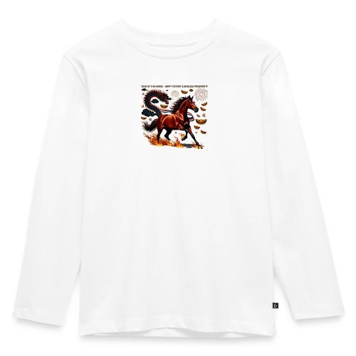 Year of the Horse Victory T Shirt, Lunar New Year - Toddler Premium Organic Long Sleeve Shirt