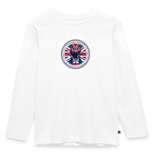 England Lion Emblem T Shirt, Flag Pride Gift - Toddler Premium Organic Long Sleeve Shirt