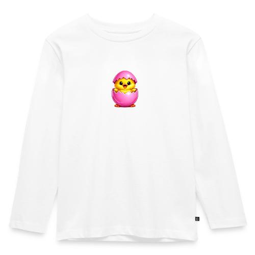 Easter Chick Pink - Toddler Premium Organic Long Sleeve Shirt