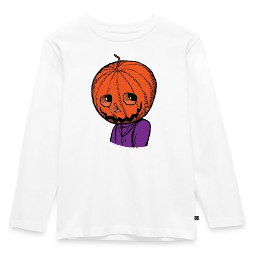Pumpkin Head Halloween - Toddler Premium Organic Long Sleeve Shirt