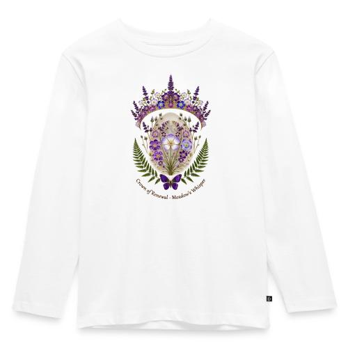 Spring Meadow Crown Tee, Cottagecore Renewal Gift - Toddler Premium Organic Long Sleeve Shirt