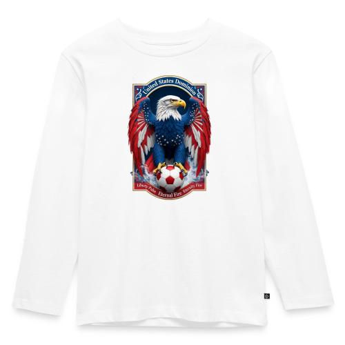 USA Eagle Emblem T Shirt, USA Soccer Pride Gift - Toddler Premium Organic Long Sleeve Shirt