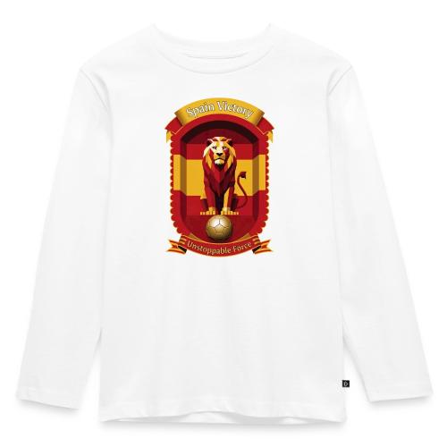 Spain Lion Victory T-Shirt, Flag Pride Crest Gift - Toddler Premium Organic Long Sleeve Shirt