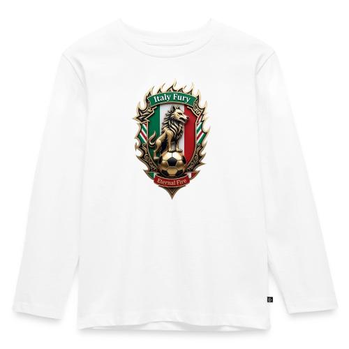 Italy Wolf Fury T-Shirt, Italian Flag Pride Gift - Toddler Premium Organic Long Sleeve Shirt