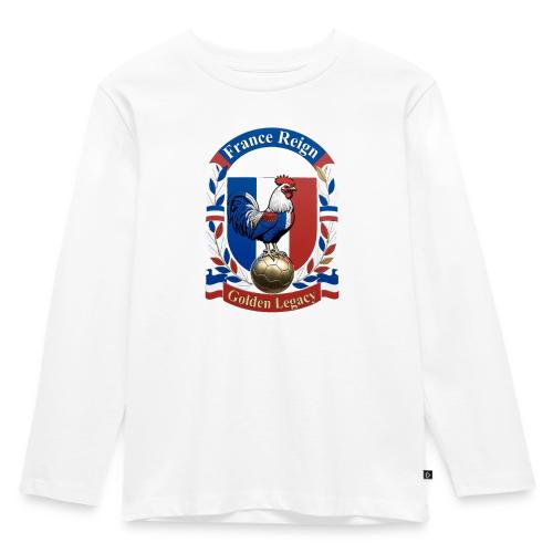 France Rooster Reign T-Shirt, Tricolore Pride Gift - Toddler Premium Organic Long Sleeve Shirt