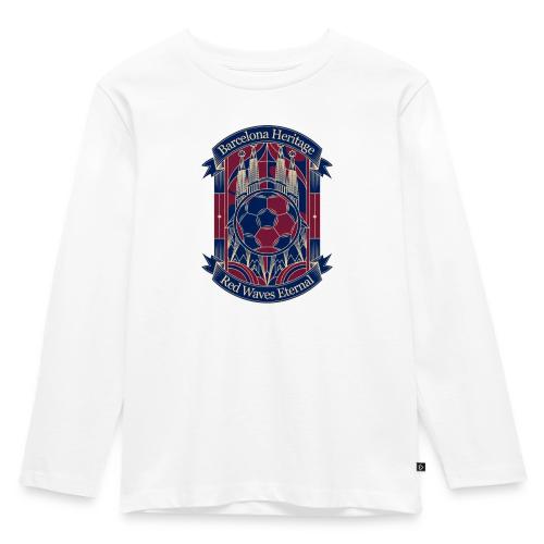 Barcelona Red Heritage T Shirt, Barsa fan Gift - Toddler Premium Organic Long Sleeve Shirt