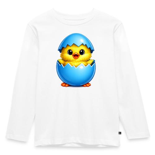 Easter Chick Blue - Toddler Premium Organic Long Sleeve Shirt