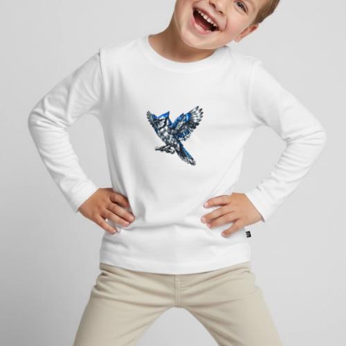 Silver Blue Jay Open Wing Perch - Toddler Premium Long Sleeve Shirt