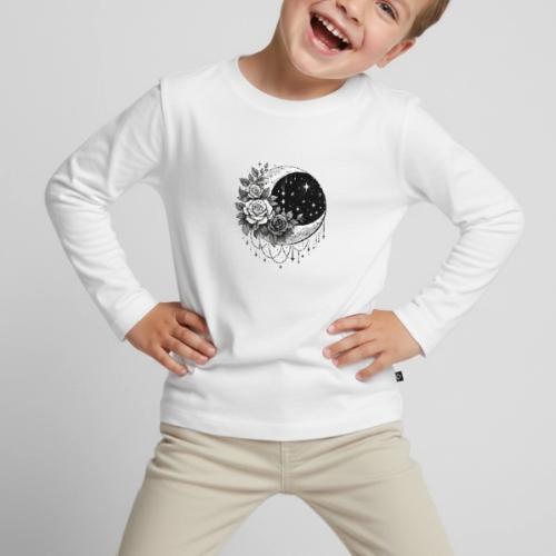 Crescent Moon Floral - Toddler Premium Organic Long Sleeve Shirt