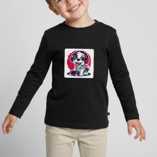 Puppy: Playful Paws Gaming Buddy - Toddler Premium Organic Long Sleeve Shirt