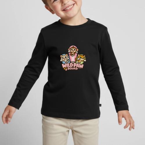 Wild Paw Squad Cute Animal Friends - Toddler Premium Organic Long Sleeve Shirt