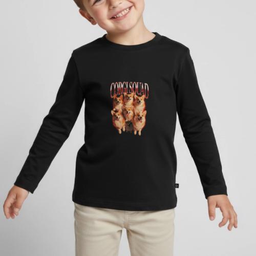 Corgi Squad Funny Dog Lover Vintage Shirt - Toddler Premium Organic Long Sleeve Shirt