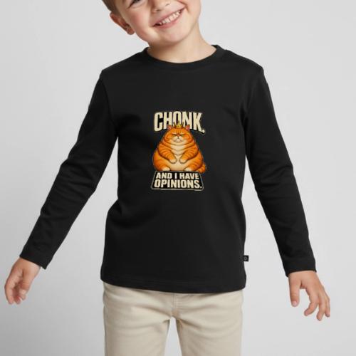 Chonk King Cat - Opinionated Kitty - Toddler Premium Organic Long Sleeve Shirt