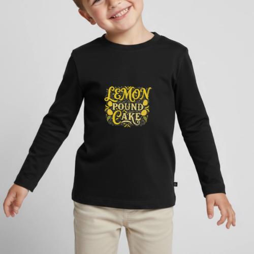 Lemon Pound Cake Vintage Flourish - Toddler Premium Organic Long Sleeve Shirt