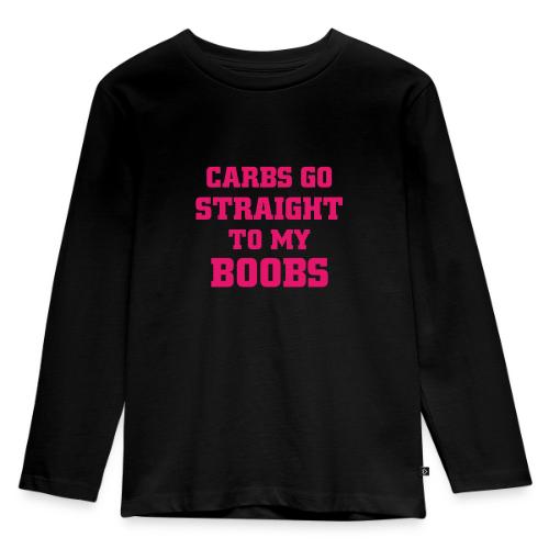 boobs text - Toddler Premium Organic Long Sleeve Shirt