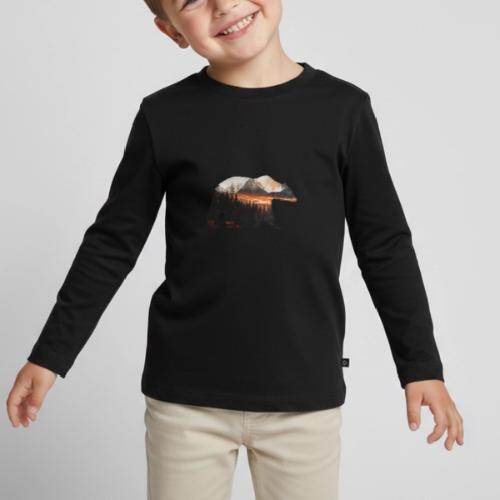 Canada Bear: fiery tones - Toddler Premium Organic Long Sleeve Shirt