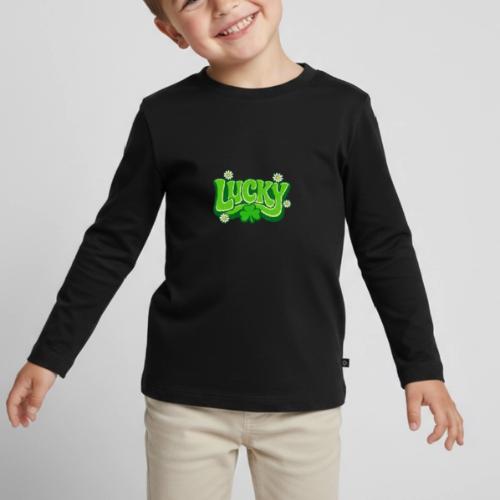 Lucky 70s Retro T-Shirt - Toddler Premium Organic Long Sleeve Shirt