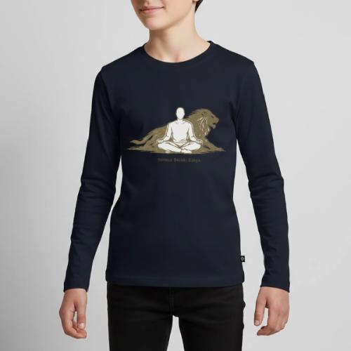 Silence Builds Kings Meditation Lion - Kids' Premium Long Sleeve T-Shirt