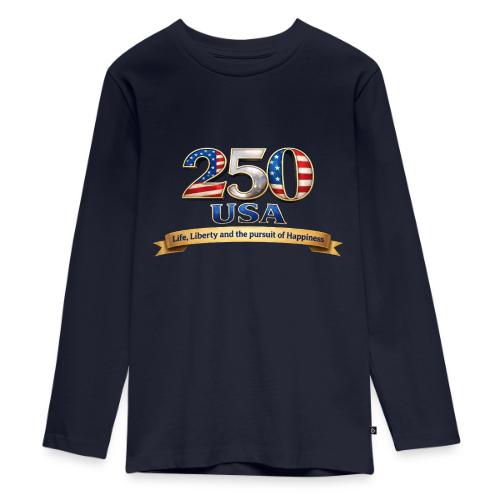 250 USA Liberty Banner - Kids' Premium Long Sleeve T-Shirt
