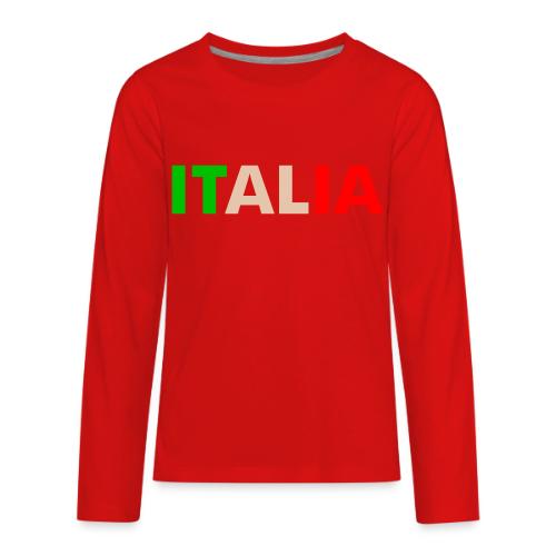 ITALIA green, white, red - Kids' Premium Long Sleeve T-Shirt