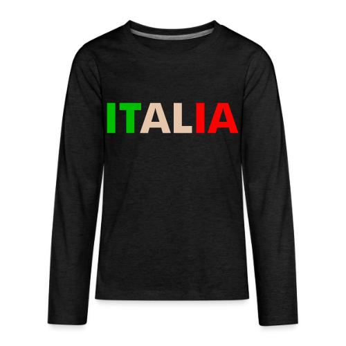 ITALIA green, white, red - Kids' Premium Long Sleeve T-Shirt