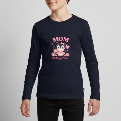 Cute Penguin Birthday Mom Kawaii Cake Balloon Gift - Kids' Premium Long Sleeve T-Shirt